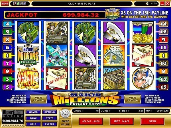 Major Millions Pokie