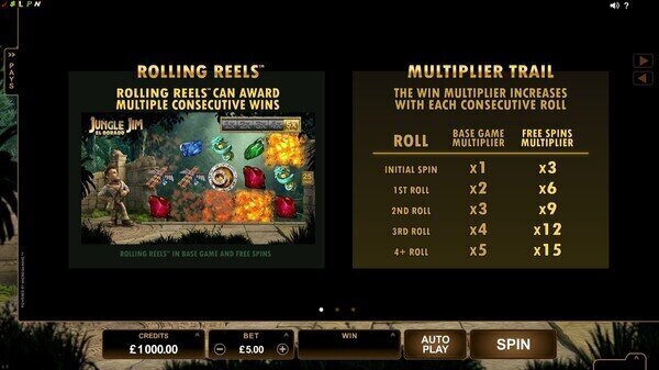 Jungle Jim - El Dorado online pokie