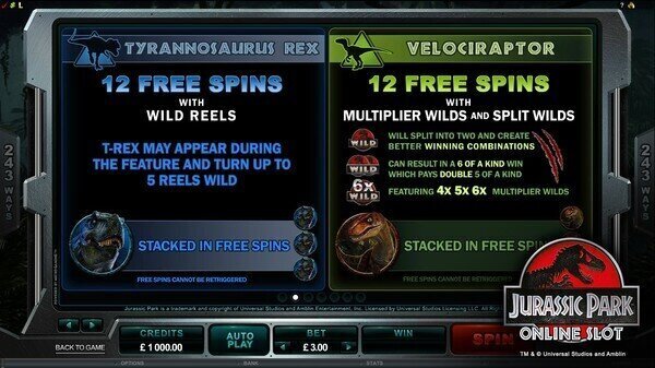 Jurassic Park online pokie