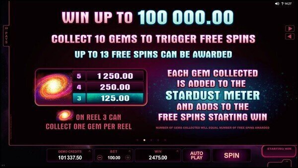 StarDust online Pokie