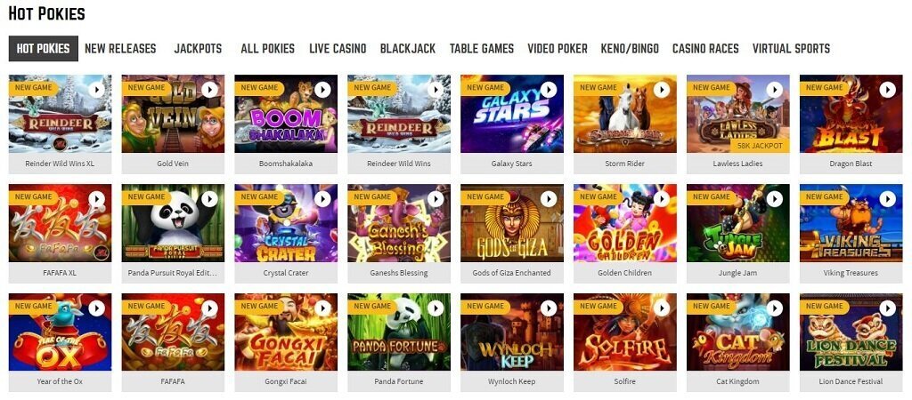 Joe Fortune casino games