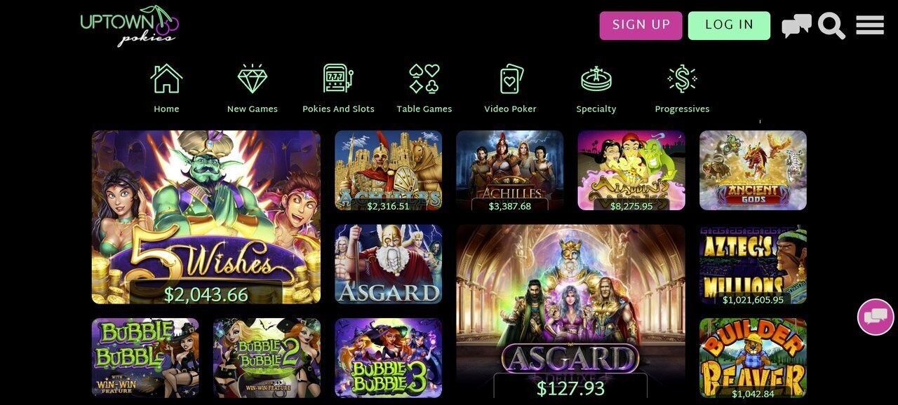 Uptown Pokies games