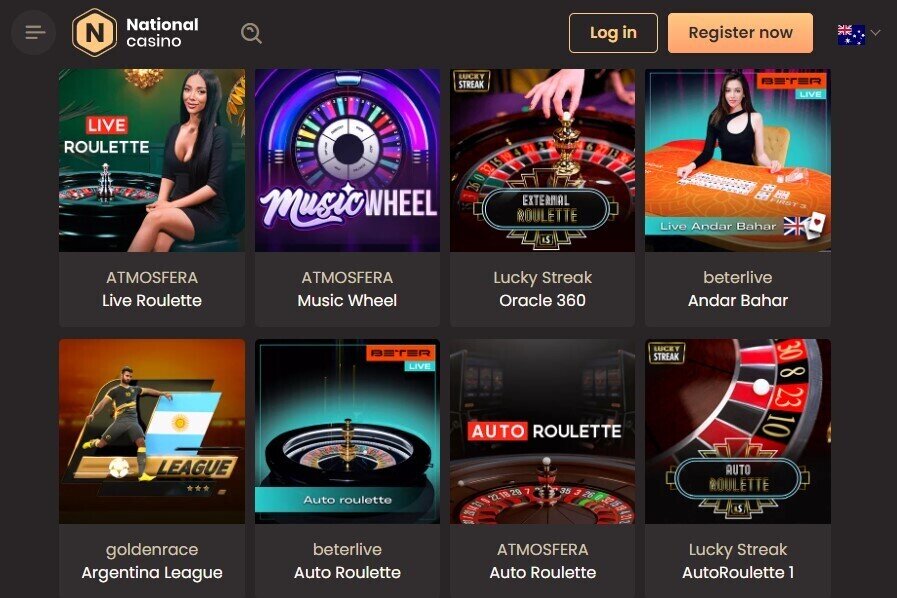 National casino live dealer games