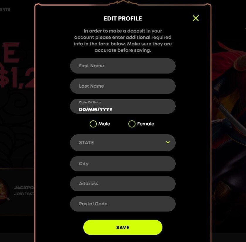 spin samurai signup