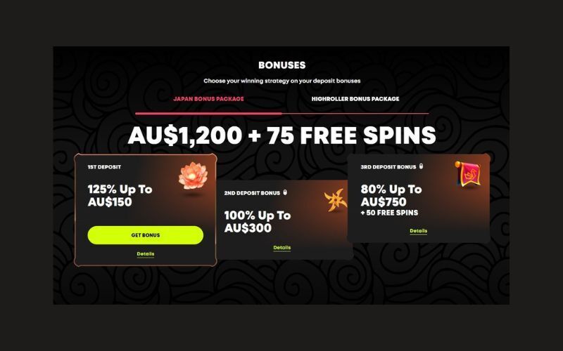 spin samurai casino bonuses