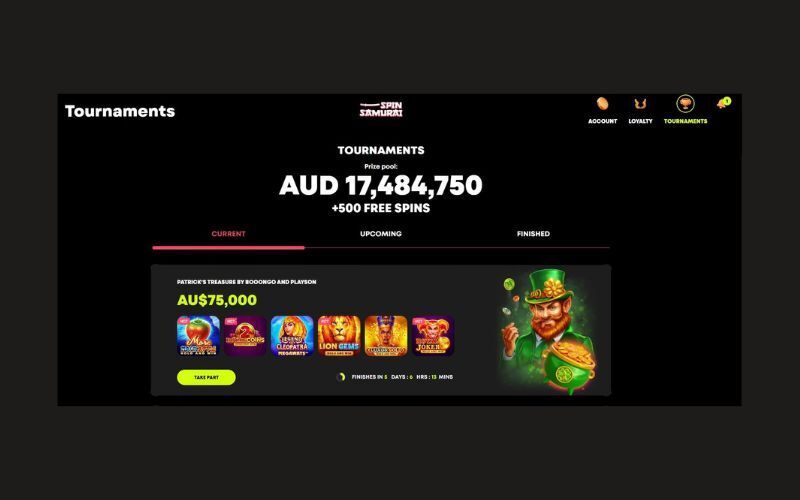spin samurai tournaments