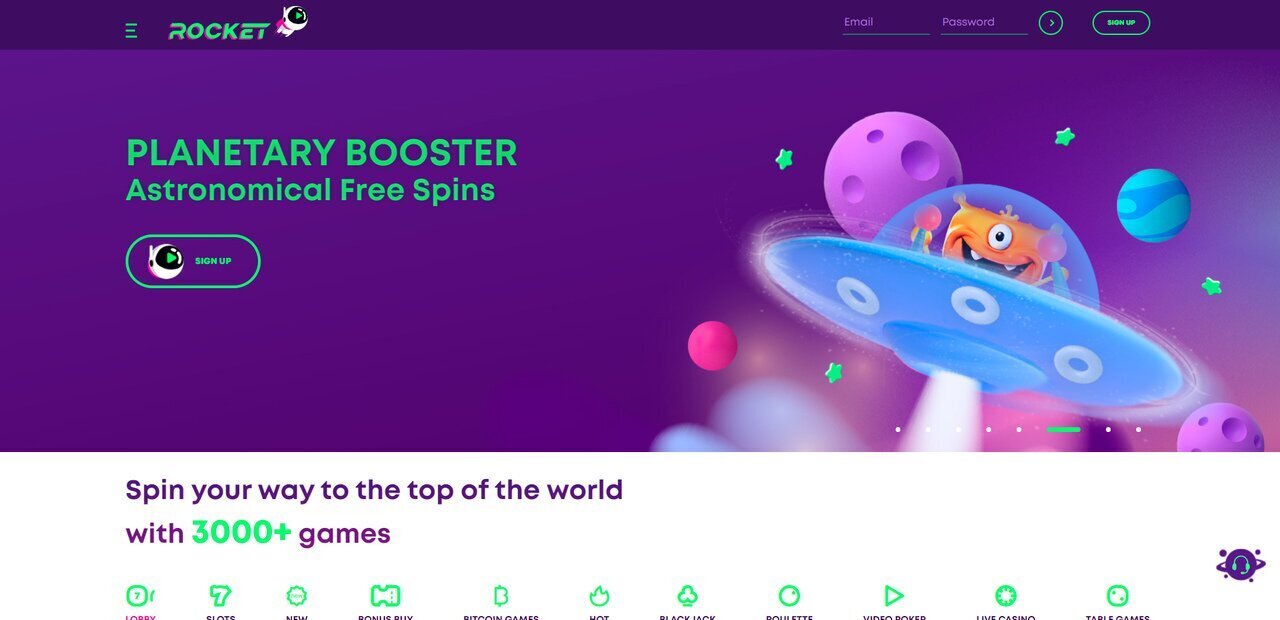 Casino rocket homepage