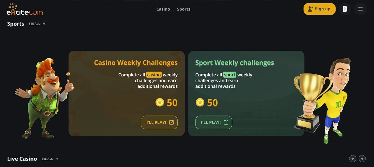 Excite Win Casino Offers