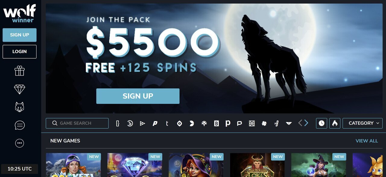 Wolf Winner welcome offer