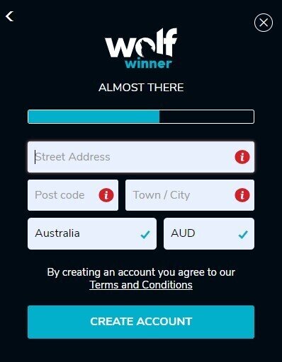 wolf winner sign up