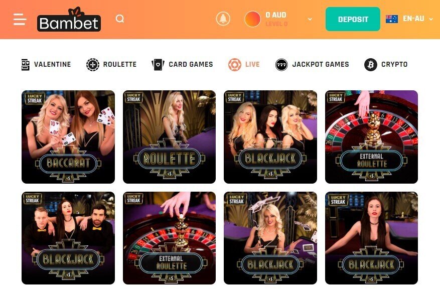 Bambet Live Casino