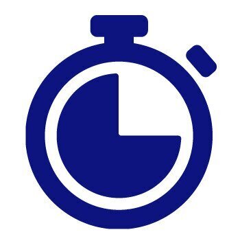 Fast Cashout dark blue clock icon