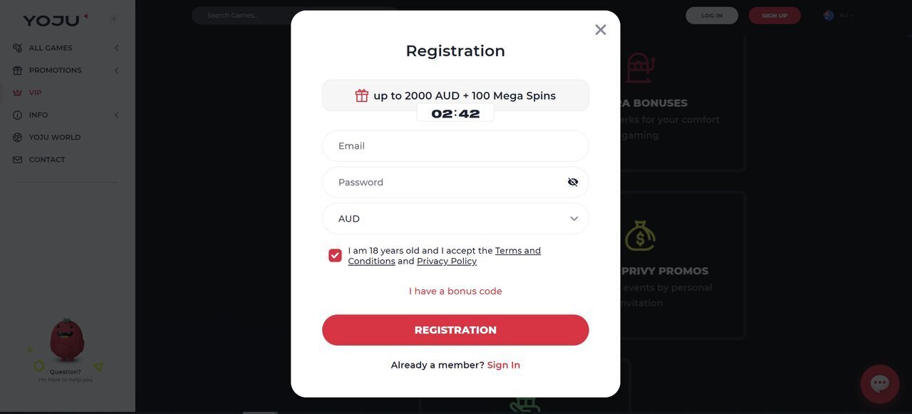 Yoju casino sign up