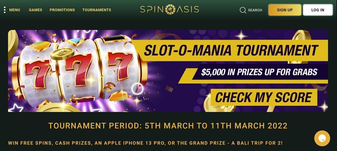 Spin Oasis casino tournament
