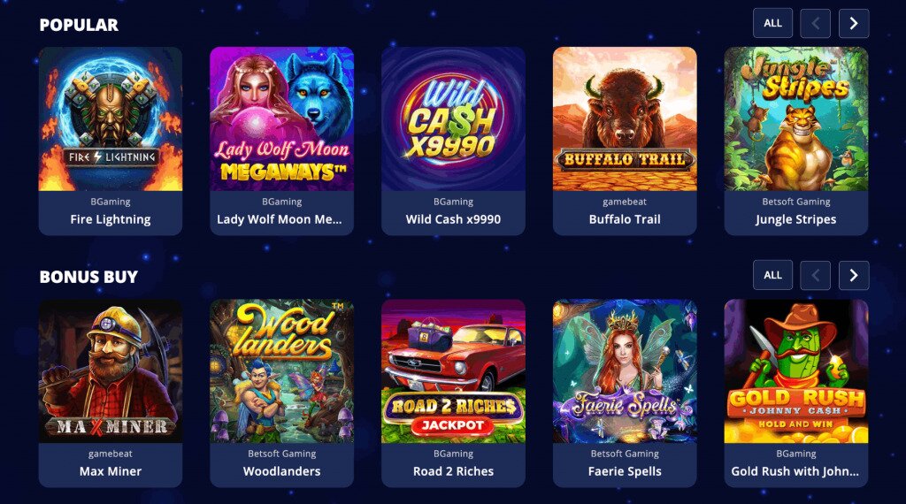 blue leo casino games