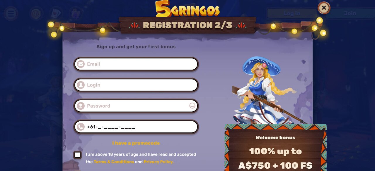 5gringos sign up