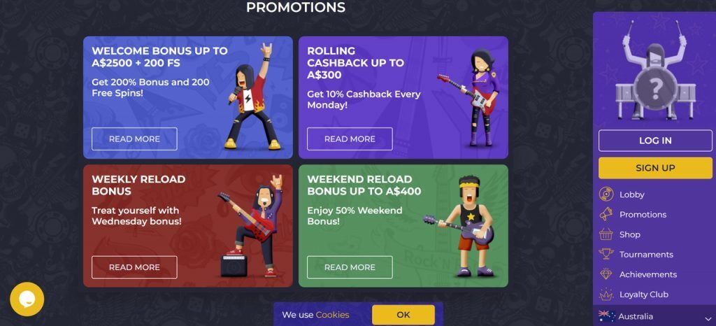Rolling slots bonuses