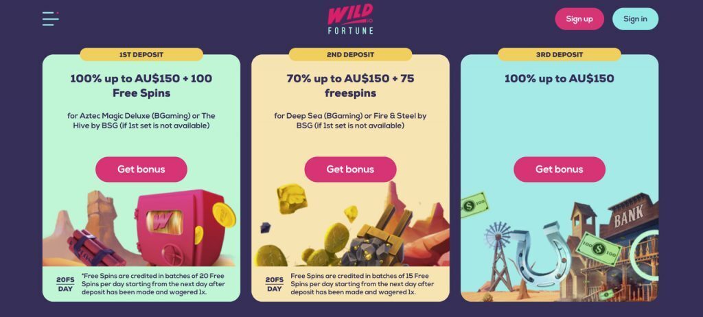 Wild Fortune bonuses