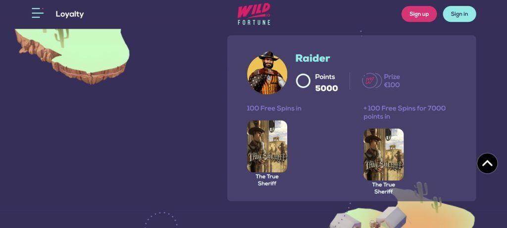 Wild Fortune casino VIP