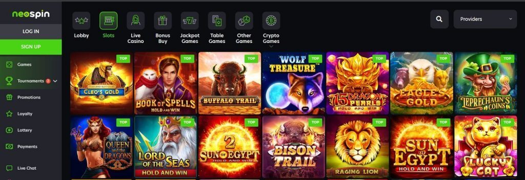 Neospin casino games