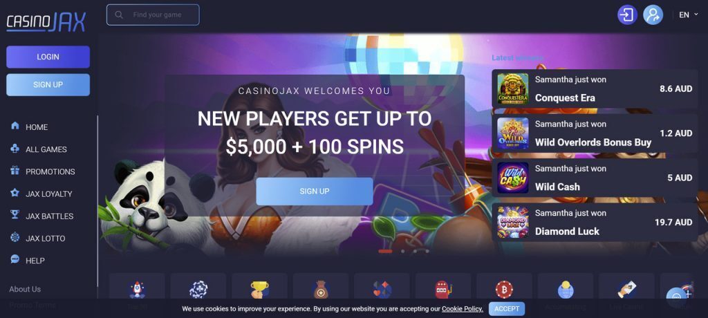 Casino Jax Welcome Bonus