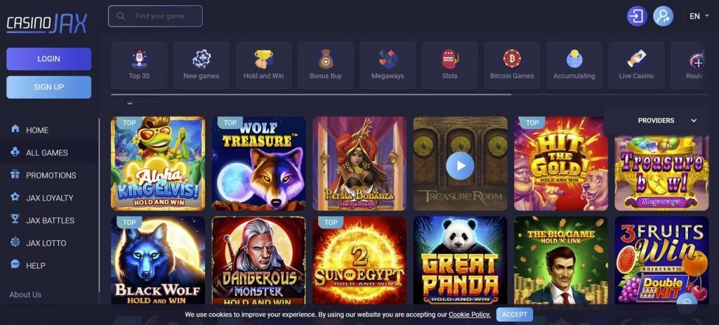 Casino Jax casino games and pokies