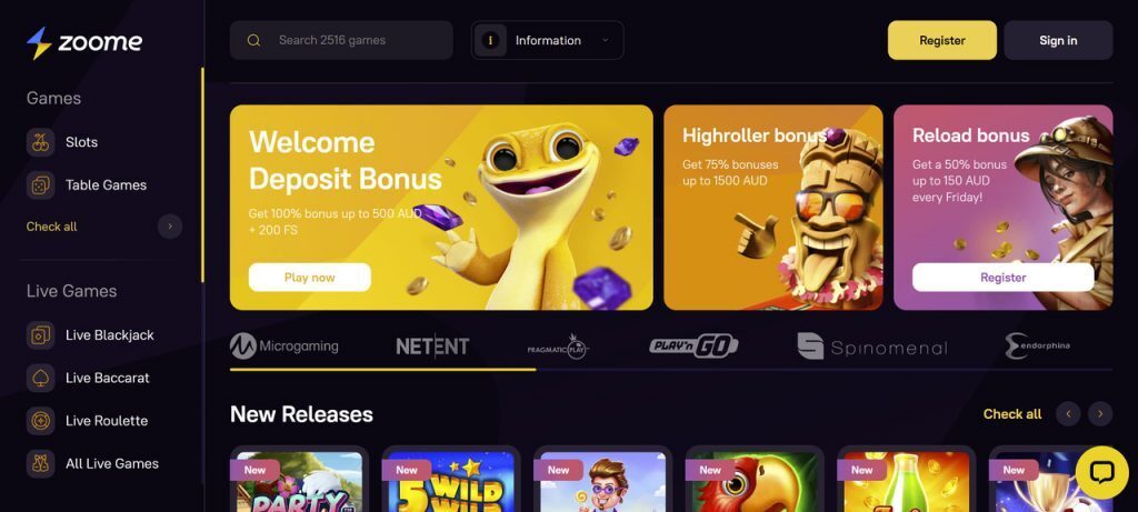 zoome casino welcome bonus