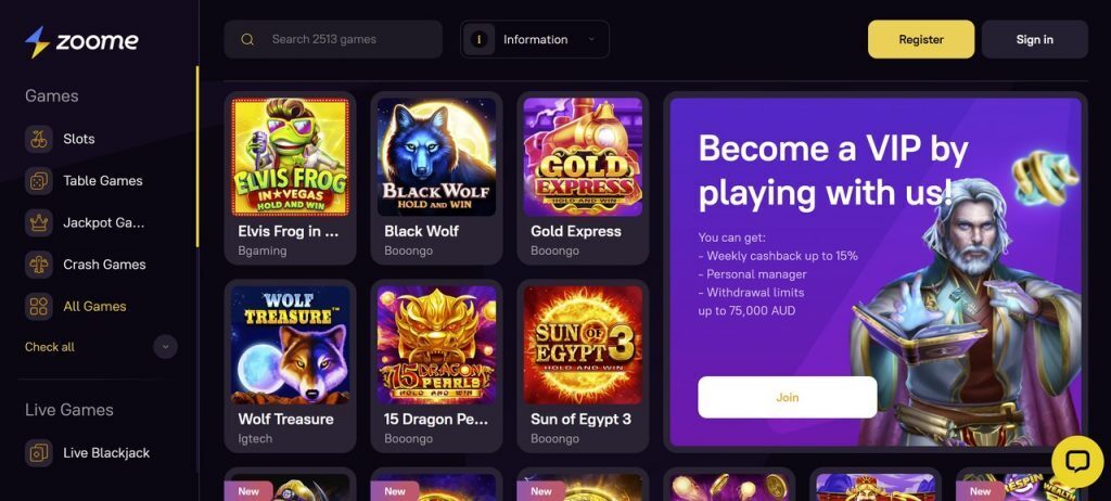 Zoome casino games