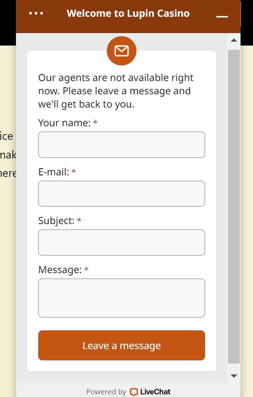 Lupin casino customer support