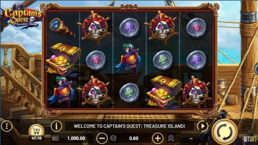 Captain’s Quest Treasure Island Pokie Review