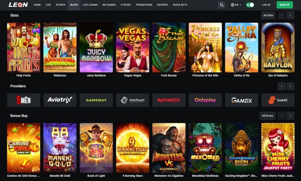 Leon casino games