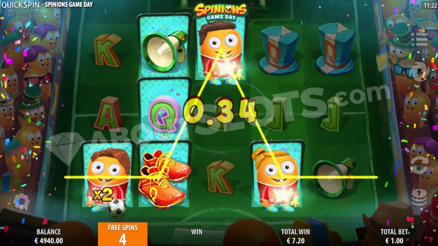 Spinions Game Day Pokie Review