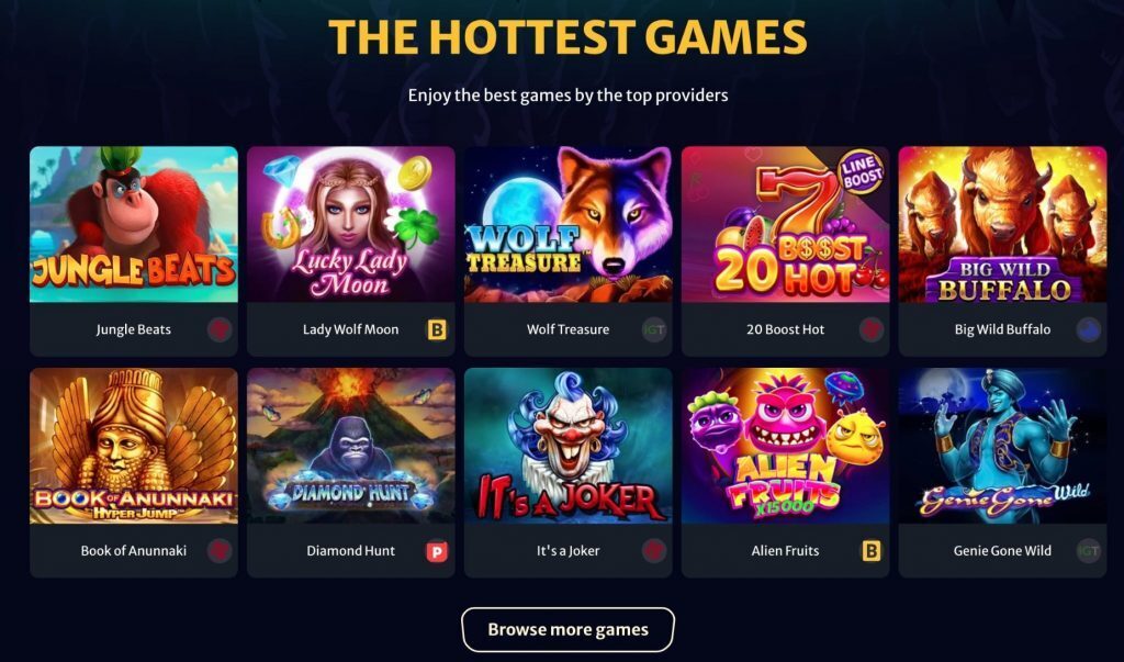hell spin casino games