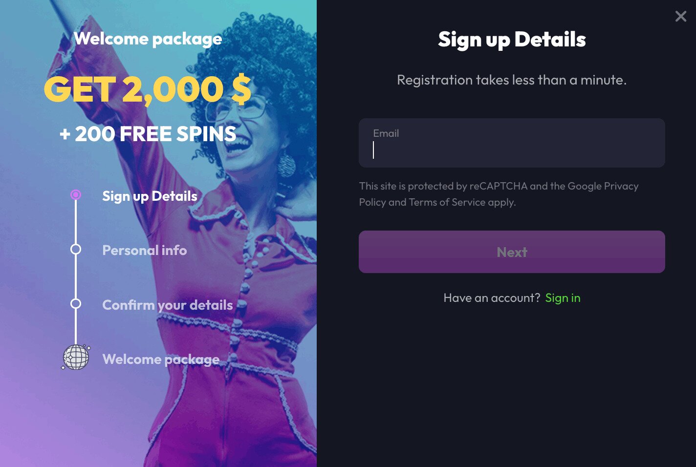 spin fever casino sign up