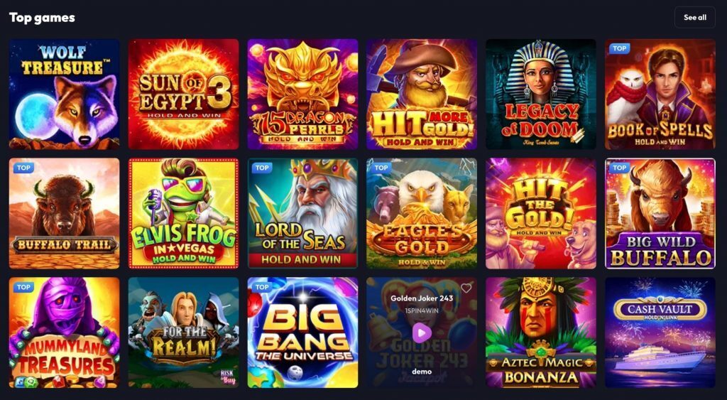 spin fever casino games