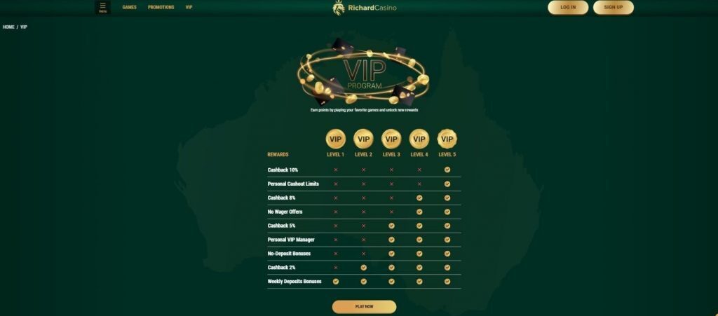 Richard Casino VIP Program
