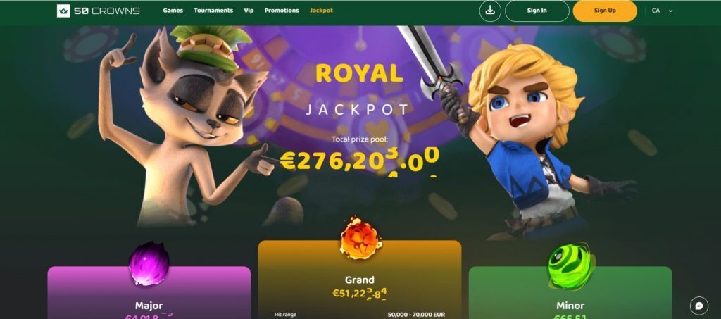 50 Crowns Casino Jackpot