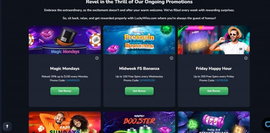 Lucky Wins Promotions