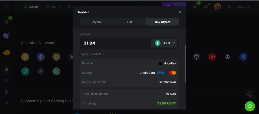 bcgame crypto deposit