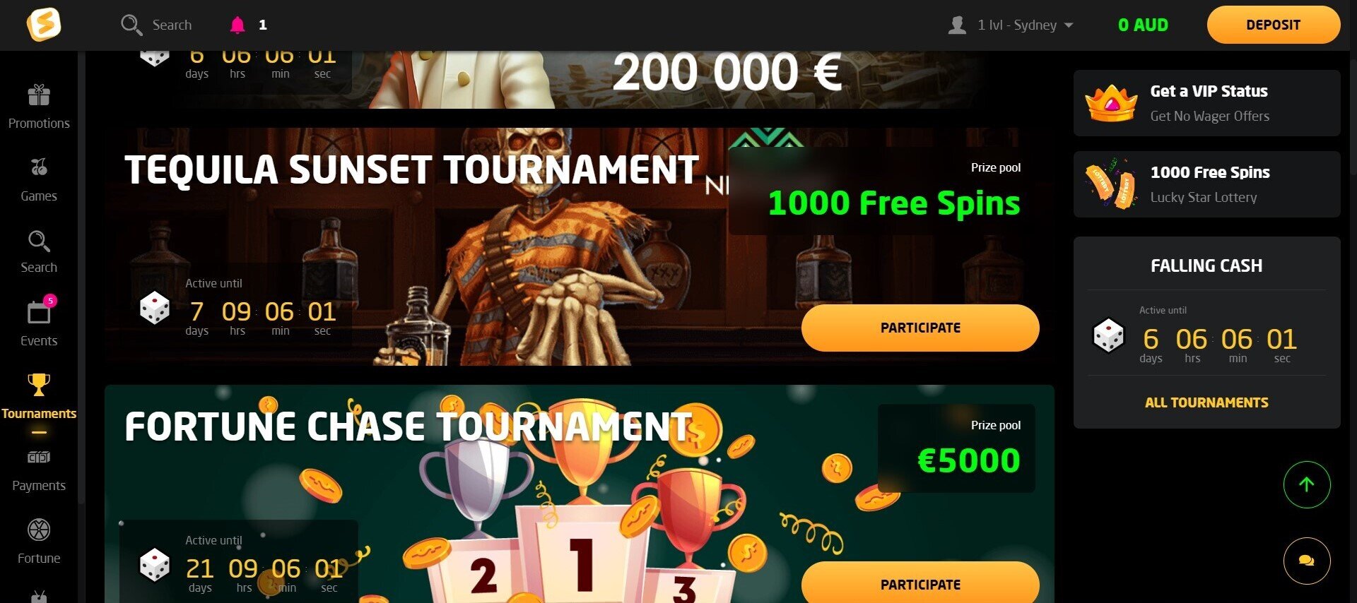 Stay Casino ongoing tournaments and rewards