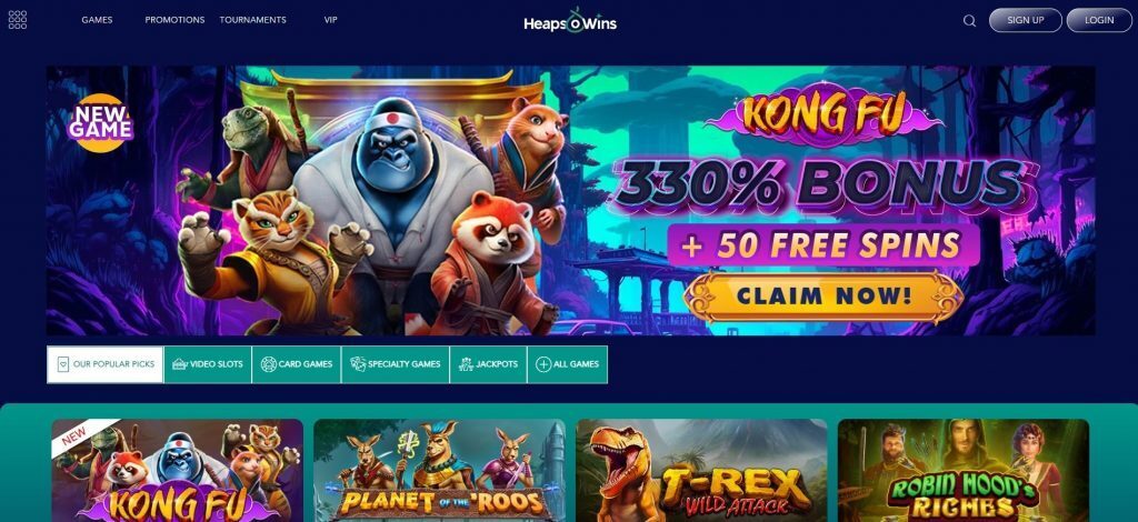 Heaps O Wins casino popular games