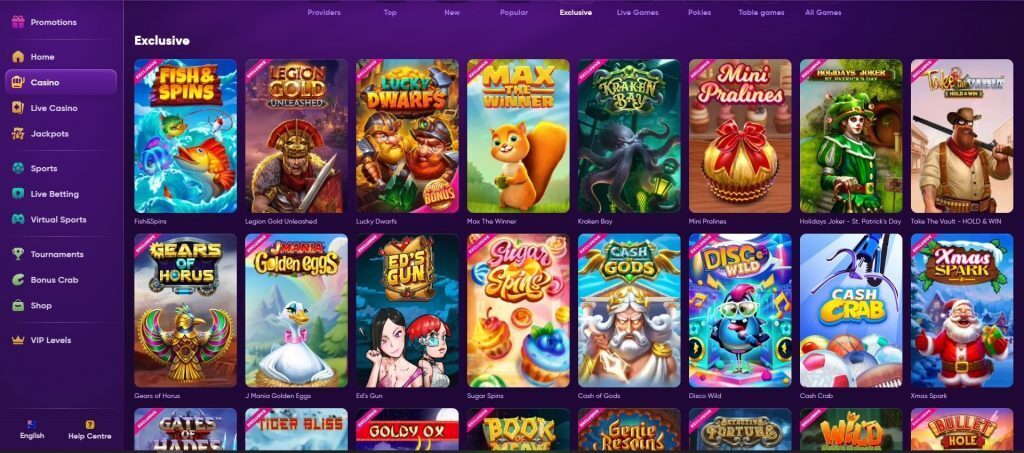 kingmaker exclusive casino games catalogue
