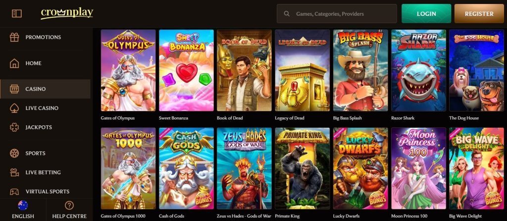 CrownPlay Casino casino games catalogue