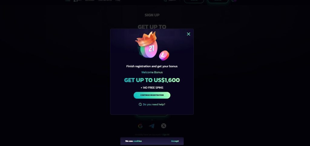 21bit Casino Sign-Up Bonus