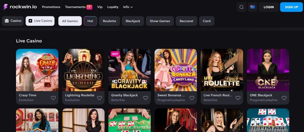 Rockwin casino live dealer games